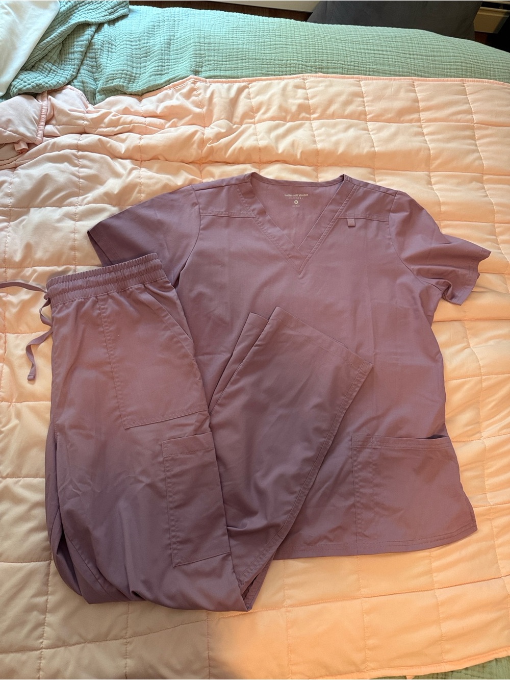 Purple Scrub Set - Top & Pants